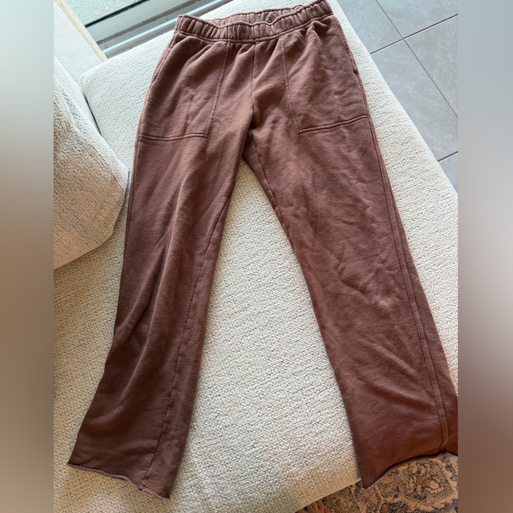 Aerie brown cutoff sweat Pants
